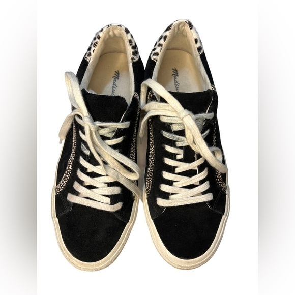 Madewell Sidewalk Low-Top Sneakers in Suede and Spot Calf Hair Size 8.5 - Picture 7 of 9